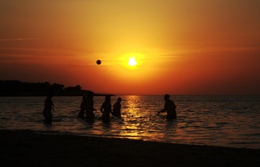 Giochi al tramonto