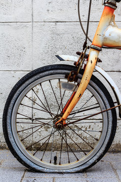Old Bicycle Wheel - Stock Image