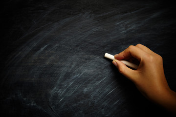 Naklejka premium Writing on a Blackboard