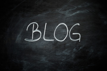 Obraz premium Blog Written on a Chalkboard
