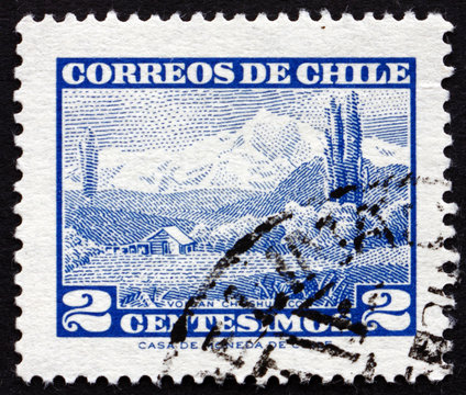 Postage stamp Chile 1962 Choshuenco Volcano