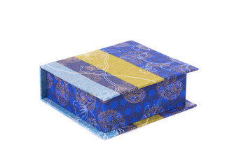 Handmade boxes with art materials for decor.