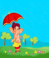 Obraz na płótnie Canvas Lord Ganesha in vector for Happy Ganesh Chaturthi