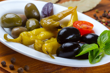 Plate with grilled pepper