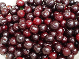Ripe cherry as the background
