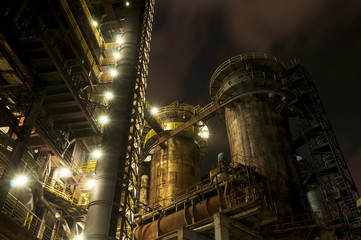 Industry for manufacturing of pig-iron, Ostrava, Czech Republic - obrazy, fototapety, plakaty