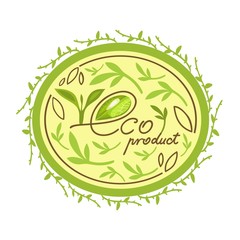 eco bio organic product logo