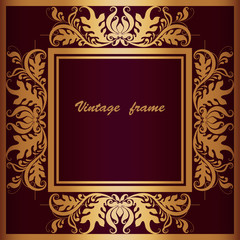 Frame with lace square ornament