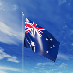 Waving australian flag