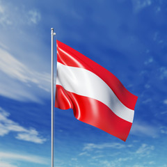 Waving Austrian flag