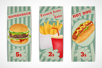 Fast food banners