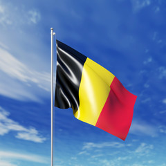 Waving  Belgian flag