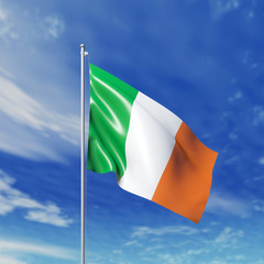 Waving  Irish flag