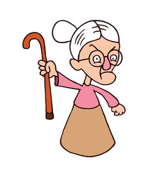 angry grandmother character