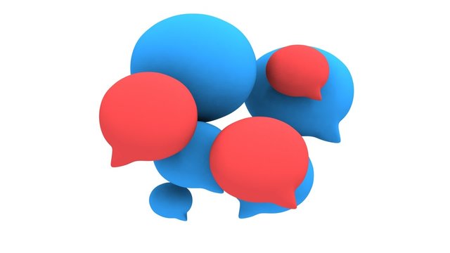 Speech bubbles pulse animation. Chat symbols