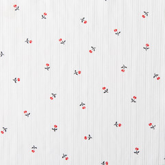 Floral Pattern, Flower Background on White Cloth