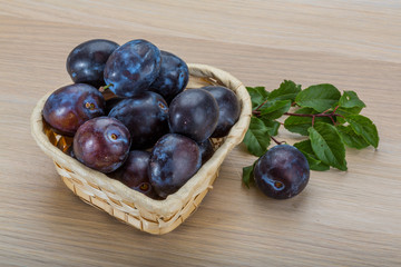 Fresh plums