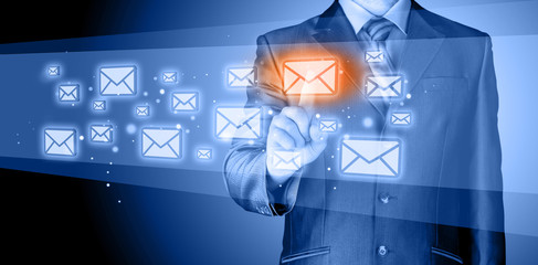 Businessman email concept