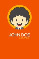 man cartoon theme business card