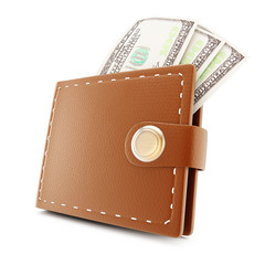 Wallet and banknotes