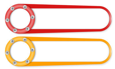 Obraz premium set of two buttons with screws