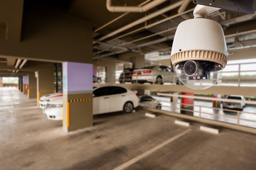 CCTV Camera Operating in car park building