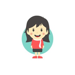 cute girl cartoon character