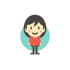 cute girl cartoon character
