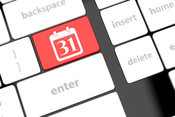 Calendar Icon on Computer Keyboard