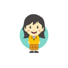cute girl cartoon character