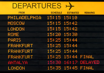 departures board