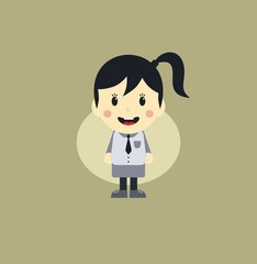 cute girl cartoon character