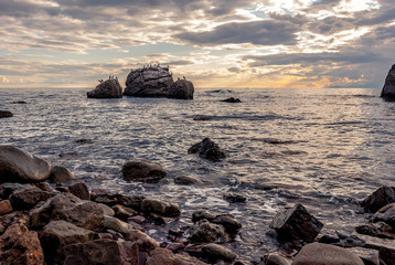 Wonderful seascape at sunset