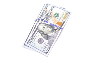dollar and other currencies on white background