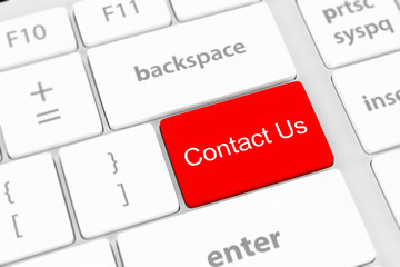 Fototapeta premium Contact us keyboard button