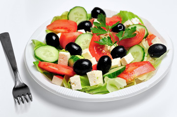 Plate with salad