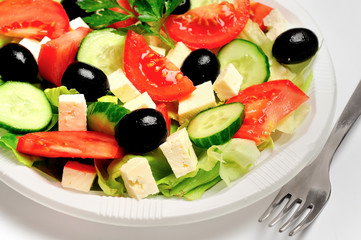 Plate with salad