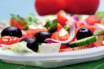 Plate with salad