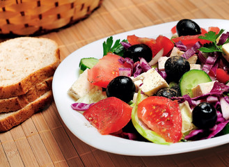 Plate with salad