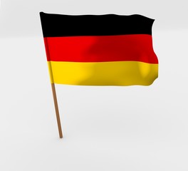 waving germany flag on the flag pole