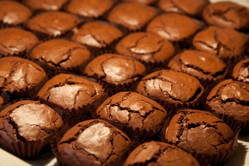 brownies in the oven