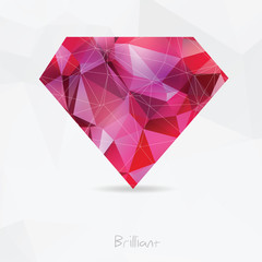 Diamond. Polygonal geometric symbol