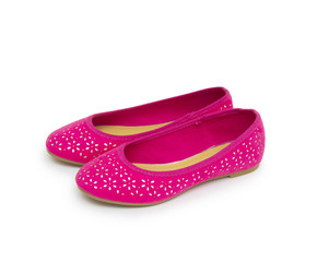 Ballet shoes isolated on the white