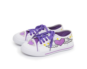 Beautiful gumshoes isolated on white