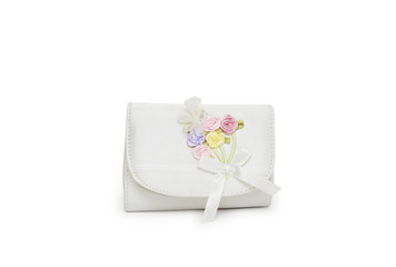 Child's handbag on a white background