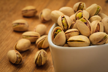 Roasted pistachio nuts seed with shell