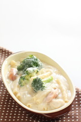 Homemade, broccoli and sausage macaroni