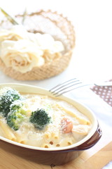 Homemade, broccoli and sausage macaroni