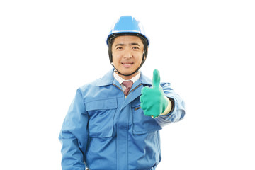 笑顔の労働者