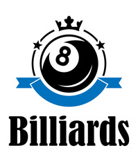 Obraz premium Billiards and pool emblem